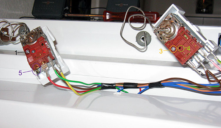 lave linge/probleme thermostat refrigerateur